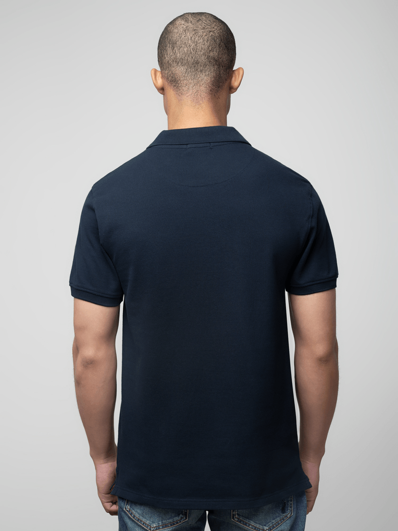 Polo Stretch Pique Golfer Navy.