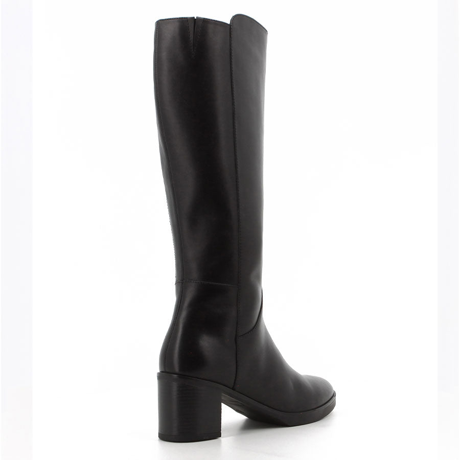 Hush Puppies Sloane Long Leather Boots - Black.