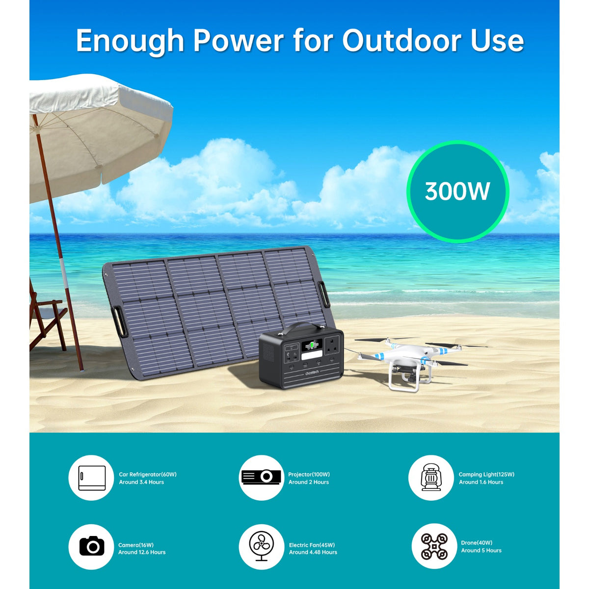 Choetech Portable Power Station 300W/230Wh