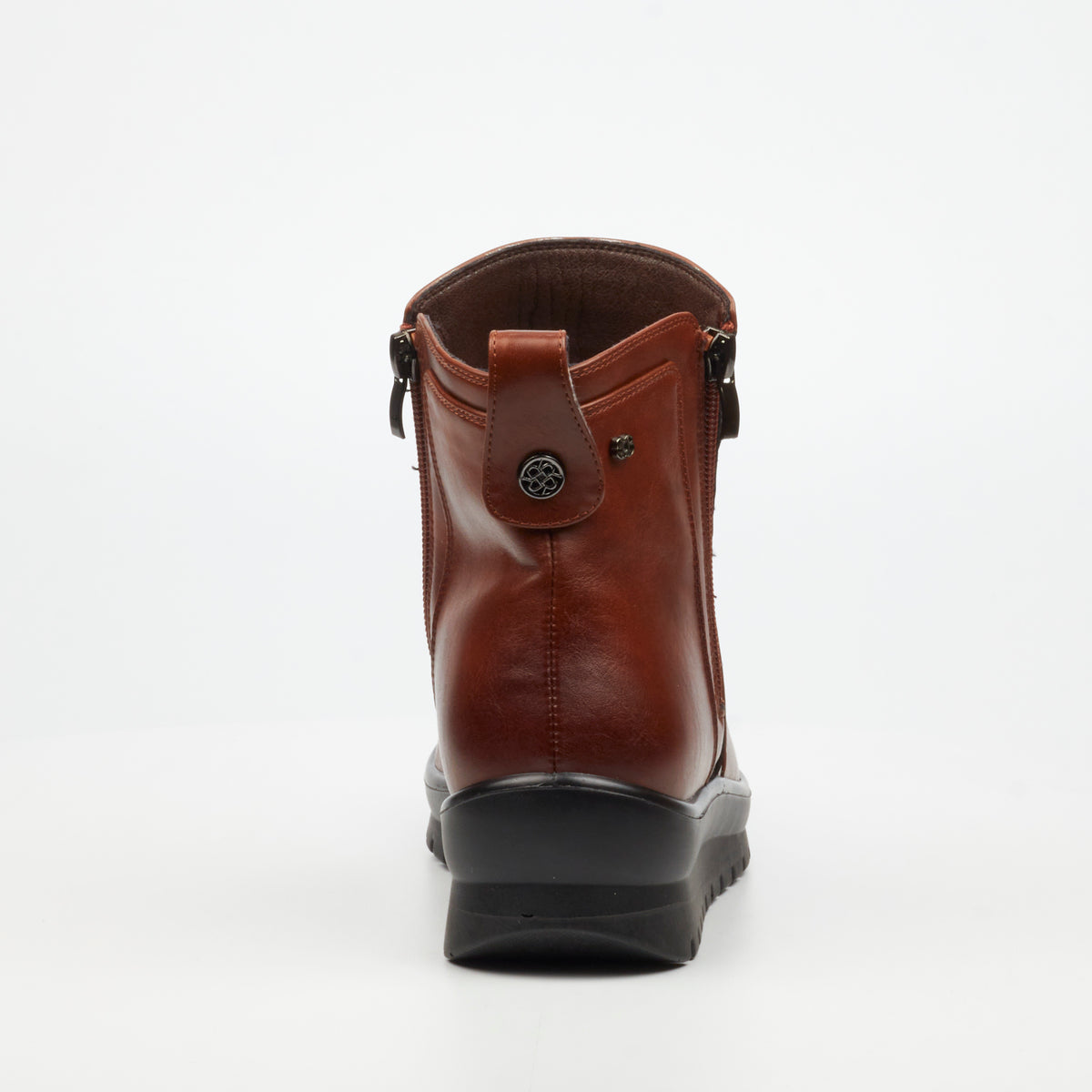 Butterfly Feet Saxon 1 Ladies Ankle Boot - Tan - Faux Leather.