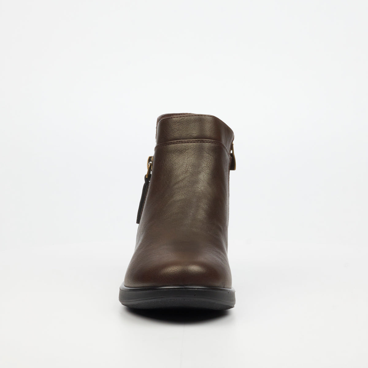 Butterfly Feet Bexly 1 Ladies Ankle Boot - Chocolate - Faux Leather.