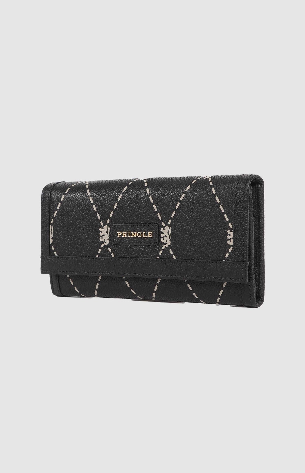 Pringle Flapover Purse Black Argyle  AOP  PR112041