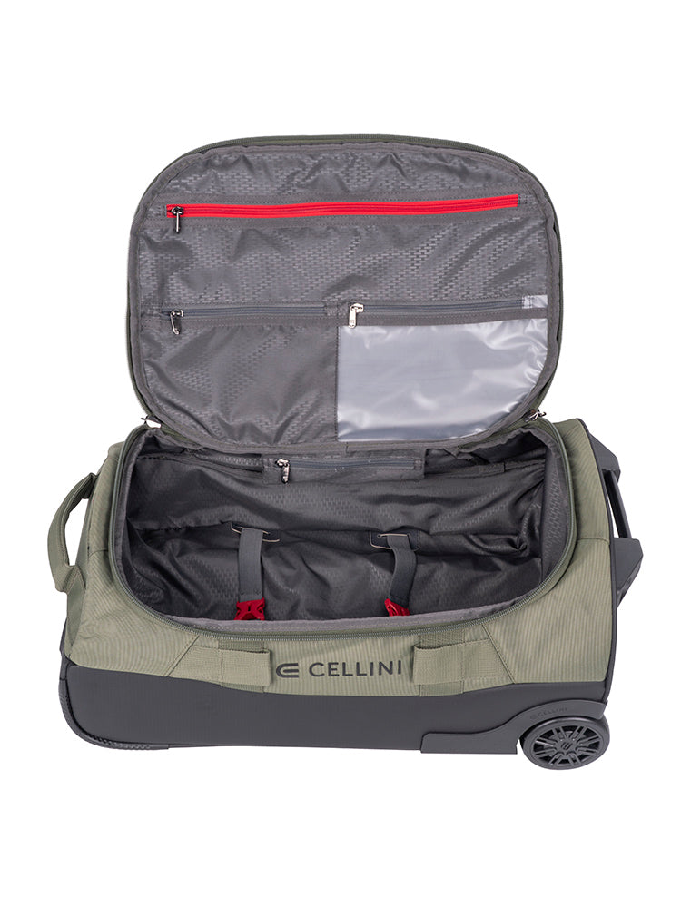 Cellini Venture Carry On Trolley Duffel Bag Green 329553.