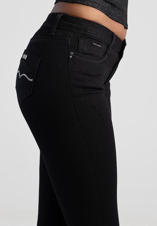 Sissy Boy Avery Mid Waist Basic Skinny Jeans Black P31800.