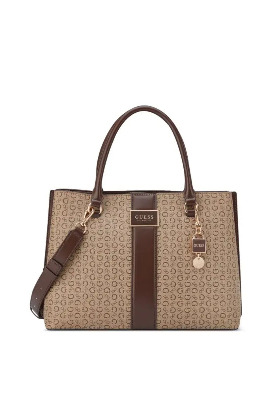 Guess Isabella Satchel Hand Bag - Walnut SG193206 GM19316.