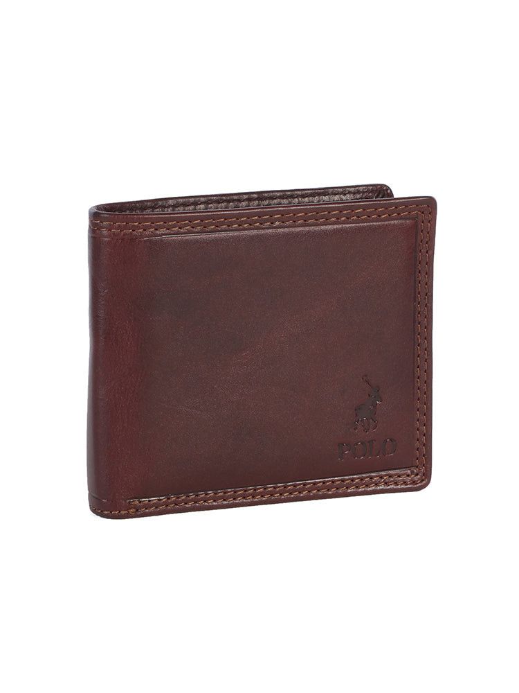 Polo Wallet Brown Billfold KenyaW Top Flap PO450542.