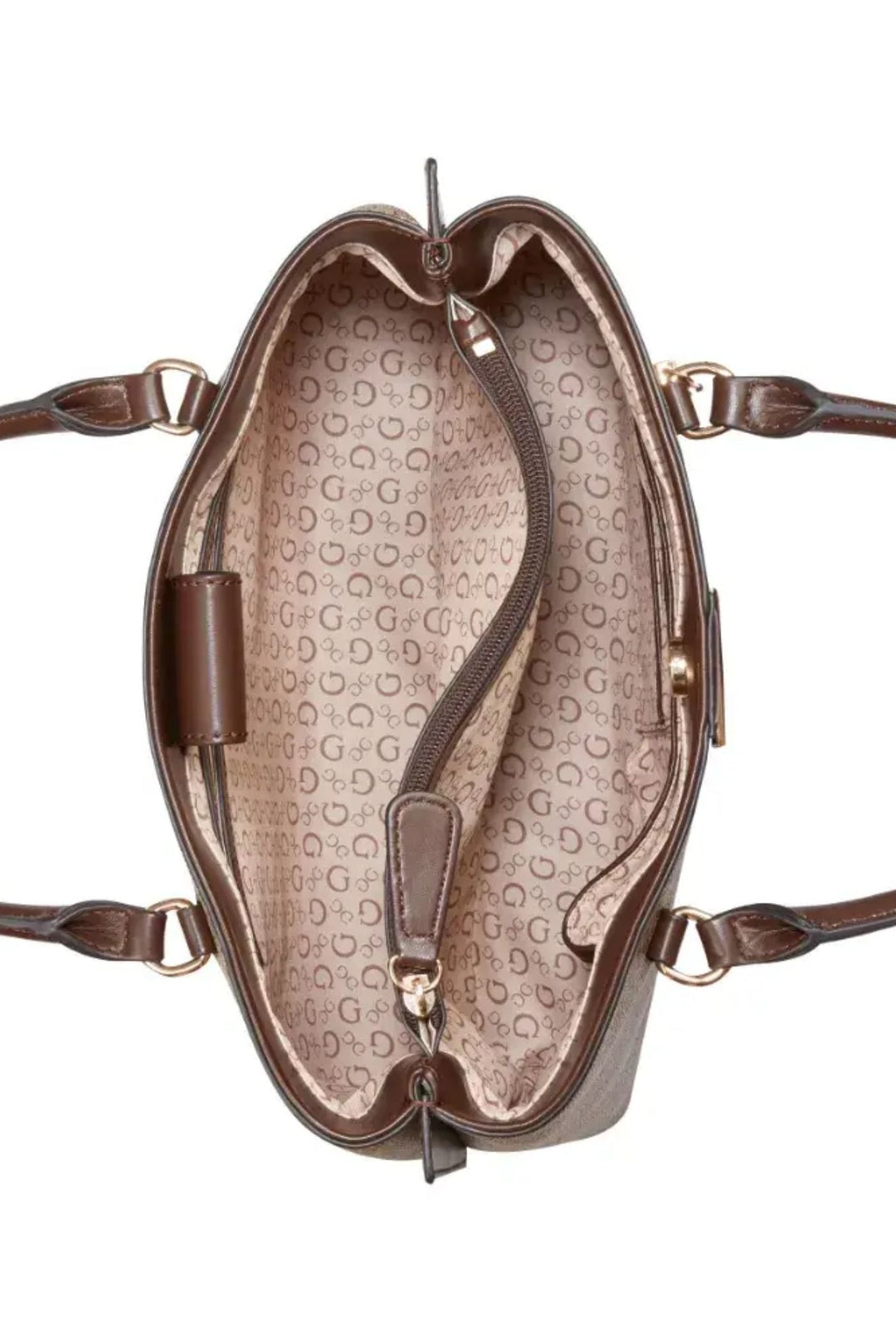 Guess Isabella Satchel Hand Bag - Walnut SG193206 GM19316.