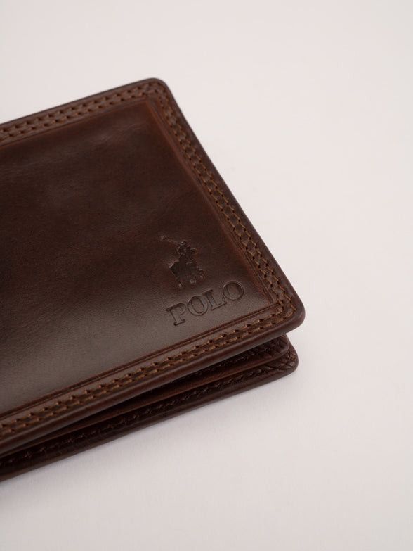 Polo Wallet Brown Billfold KenyaW Top Flap PO450542.