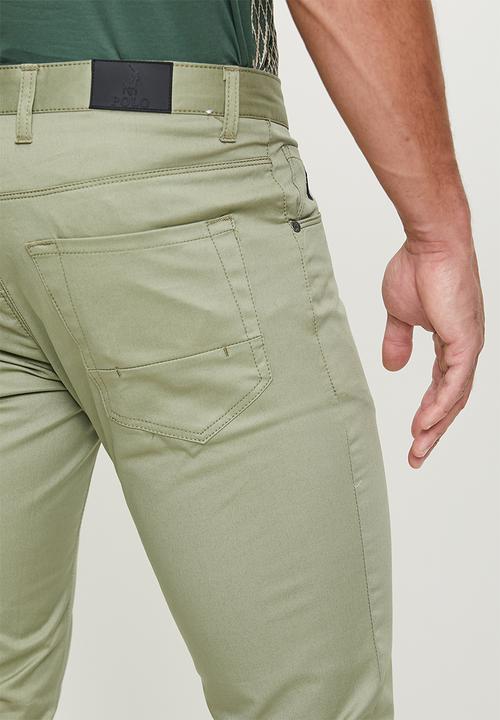 Polo Men's 5 Pocket Slim Leg Trouser Sage