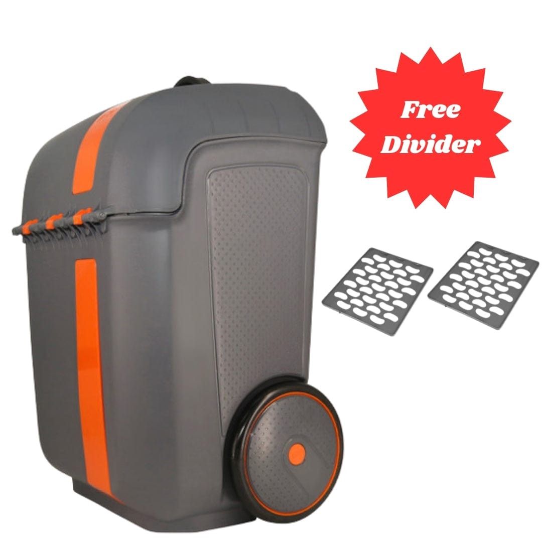 Rolo School Bag Rolo Xl School Trolley Bag + Free Dividers Grey & Orange