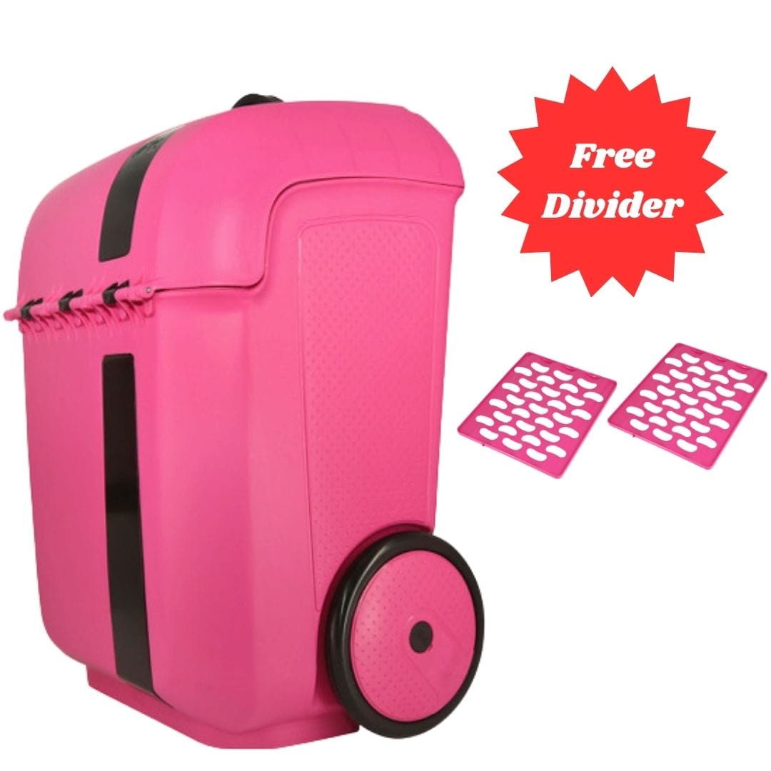 Rolo School Bag Rolo Xl School Trolley Bag + Free Dividers Pink & Black (7903343640665)