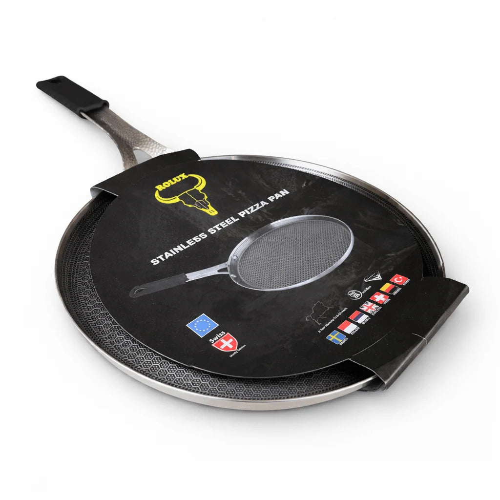 Rolux High Quality Stainless Steel Pizza/Roti Pan 28cm RPP-2820.