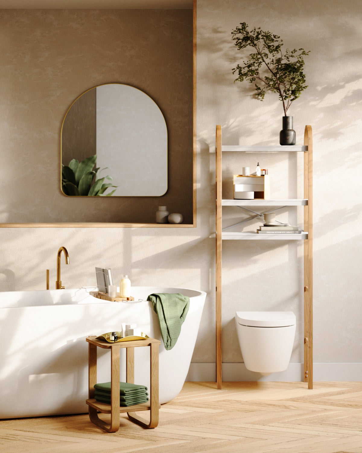 Umbra Hubba Arched Wall Mirror 86X91cm Brass UMB1017061104