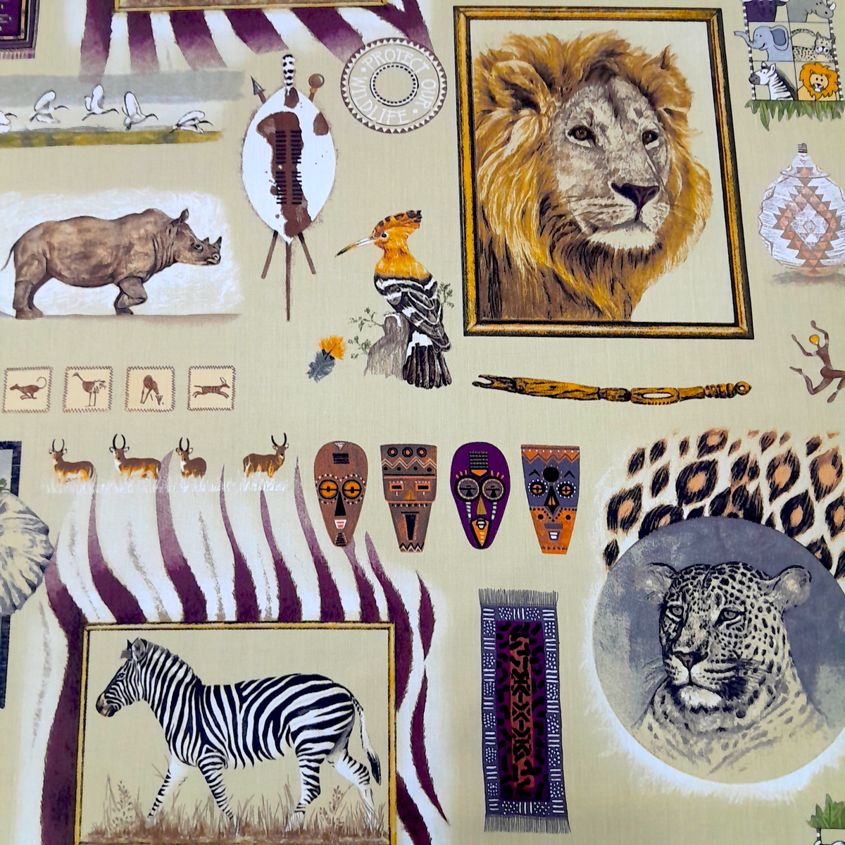 African Rhythm Polycotton Tabling Fabric 2041 235cm