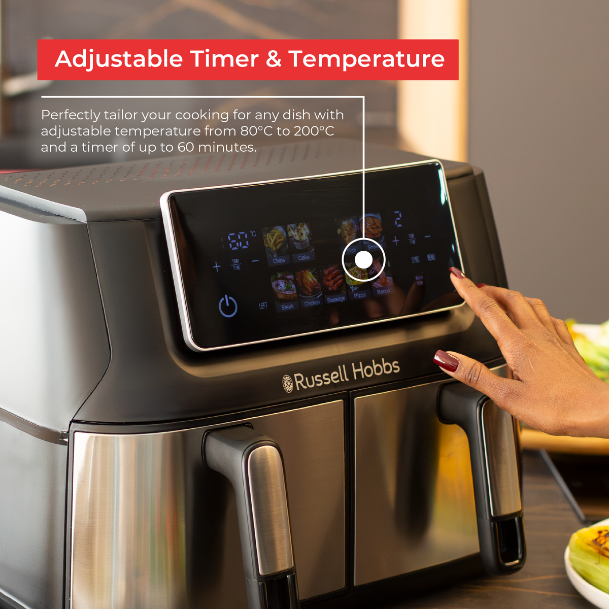 Russell Hobbs AIR FRYER Russell Hobbs 9L Dual Air Fryer RHAF09DSS