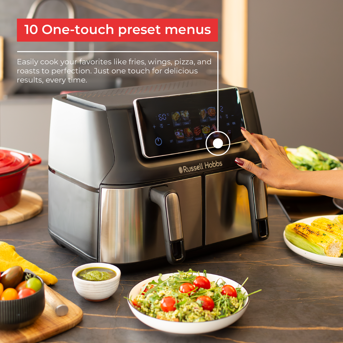 Russell Hobbs AIR FRYER Russell Hobbs 9L Dual Air Fryer RHAF09DSS