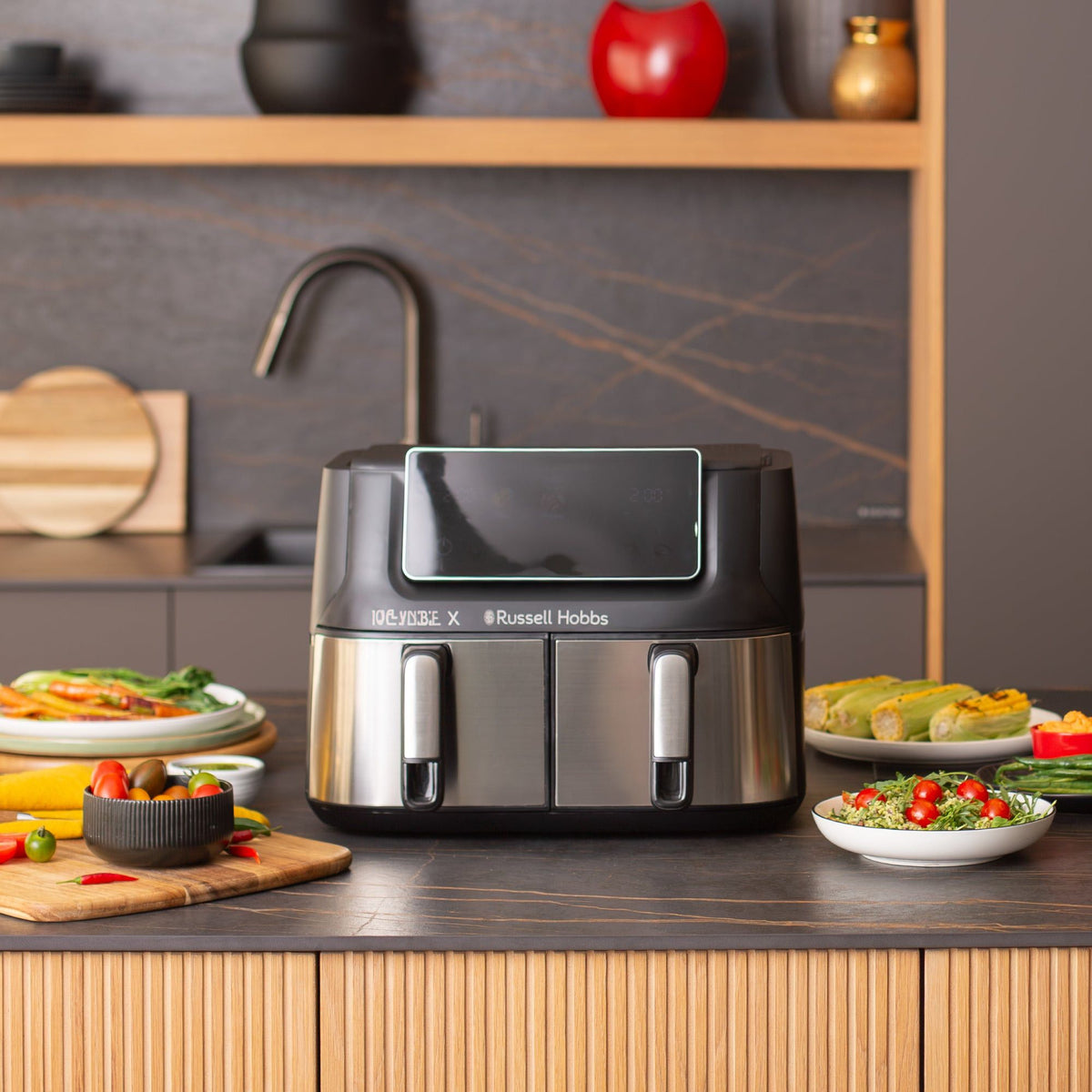 Russell Hobbs AIR FRYER Russell Hobbs 9L Dual Air Fryer RHAF09DSS