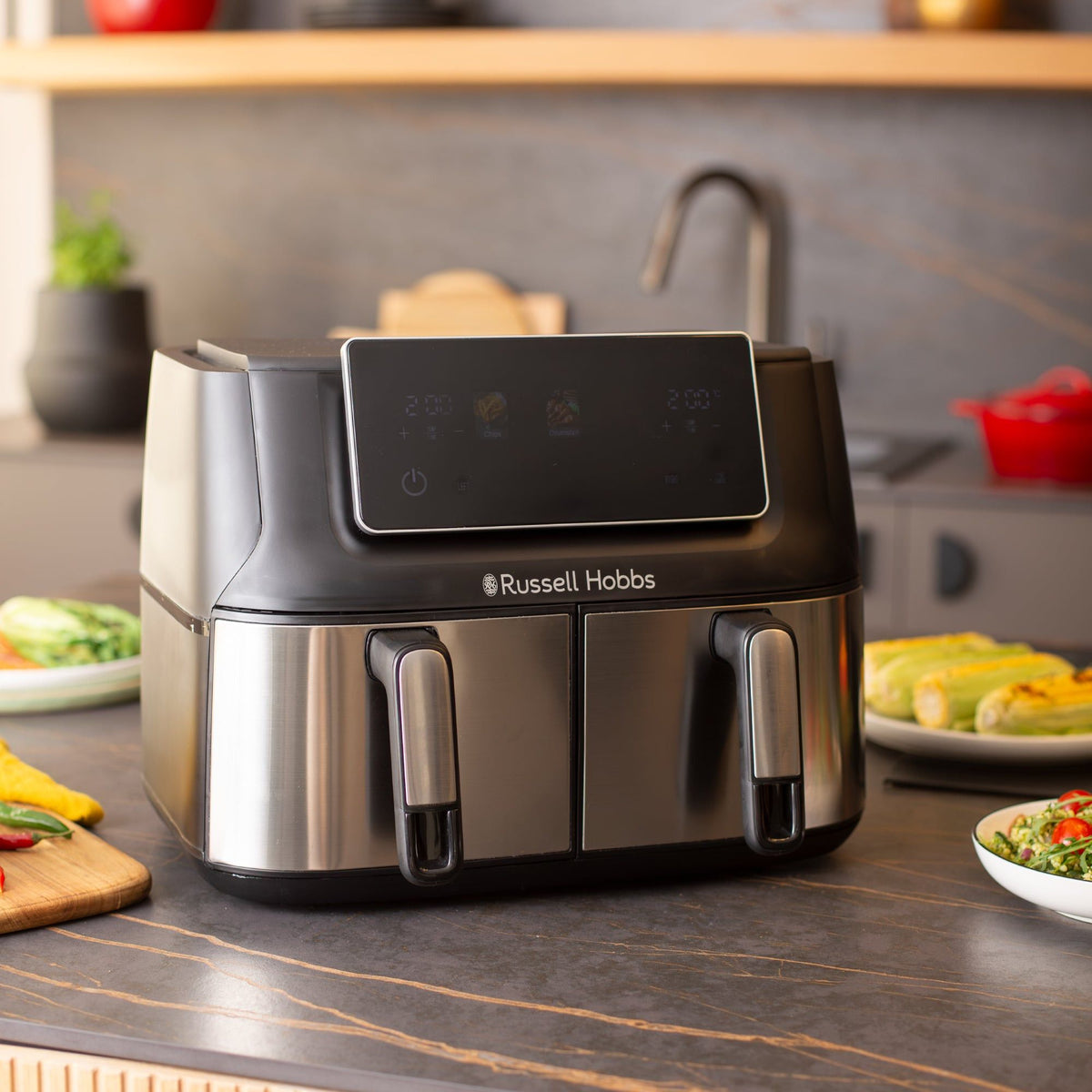 Russell Hobbs AIR FRYER Russell Hobbs 9L Dual Air Fryer RHAF09DSS