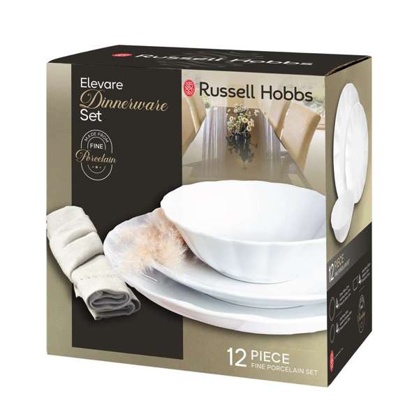 Russell Hobbs Dinner Set Russell Hobbs Elevare 12 Piece Dinner Set RHEDW12