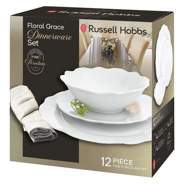 Russell Hobbs Dinner Set Russell Hobbs Floral Grace 12 Piece Dinner Set RHLDW12