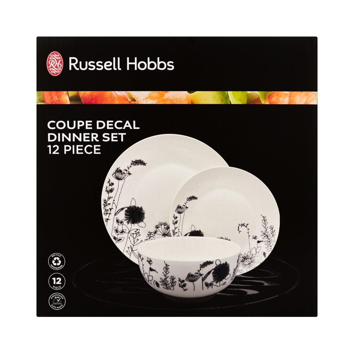 Russell Hobbs Dinner Set Russell Hobbs New Bone 12pc Coupe Decal Dinner Set RHDS7476 (7464511701081)