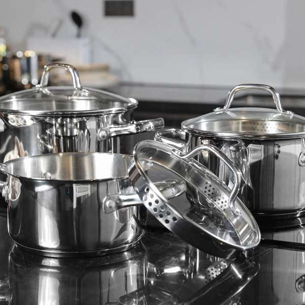 Russell Hobbs Pots Set Russell Hobbs Julienne 6 Piece Pots Casserole Set RHCS06