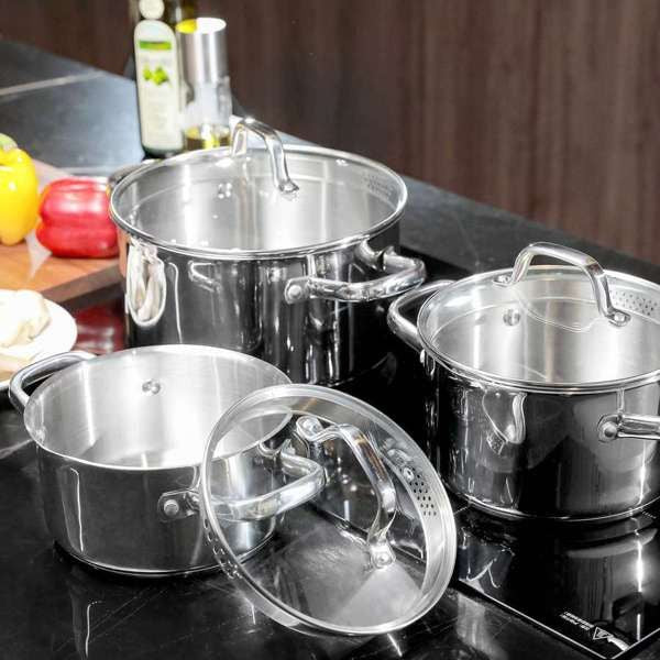 Russell Hobbs Pots Set Russell Hobbs Julienne 6 Piece Pots Casserole Set RHCS06