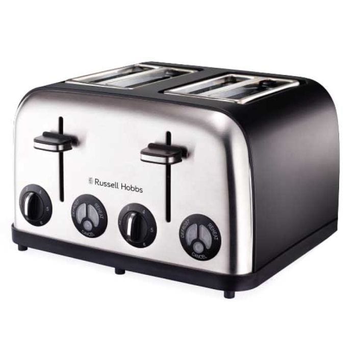 Russell Hobbs TOASTER Russell Hobbs 4 Slice Matt Black Toaster 13976RH (4775419117657)
