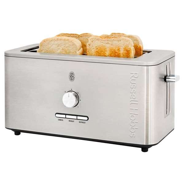 Russell Hobbs Toaster Russell Hobbs Nexus 4 Slice Toaster Silver RHPT4