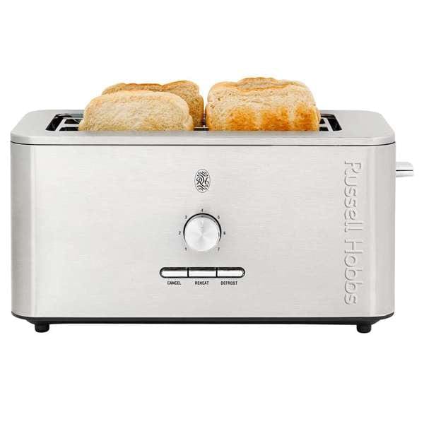Russell Hobbs Toaster Russell Hobbs Nexus 4 Slice Toaster Silver RHPT4