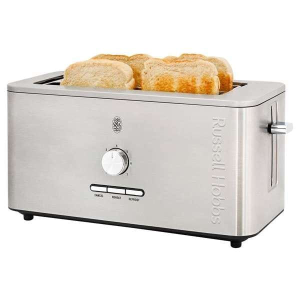 Russell Hobbs Toaster Russell Hobbs Nexus 4 Slice Toaster Silver RHPT4