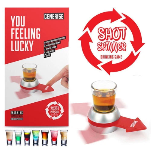 Generise 'You Feeling Lucky' Glass Shot Spinner Drinking Game Home Party