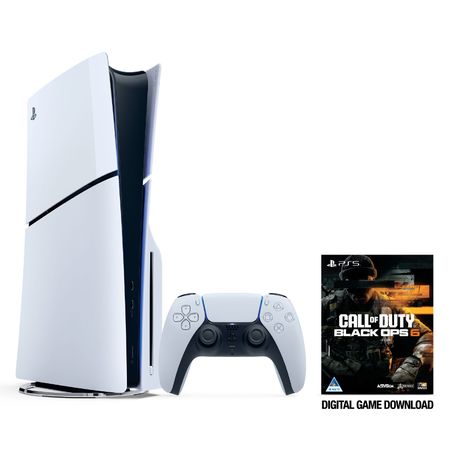 PlayStation 5 slim disc version Call of Duty Black Ops 6 Voucher bundle.
