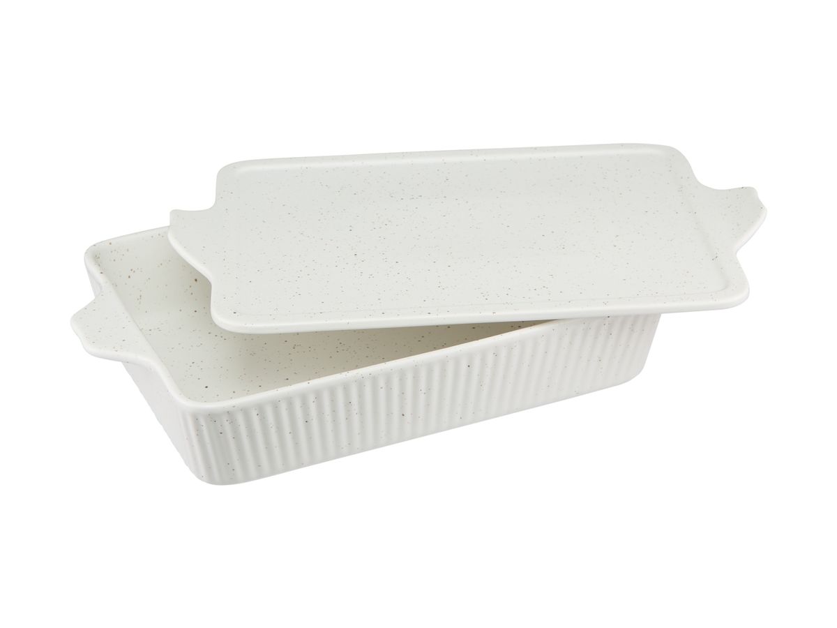Maxwell & Williams Speckle Rectangular Baker With Tray 33x23cm Cream IA0328