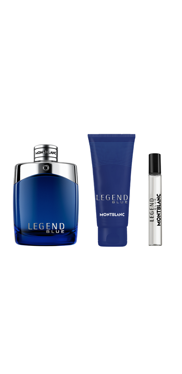 Montblanc Legend Blue Set 100ml Edp+7.5ml Travel Spray +100ml Shower Gel