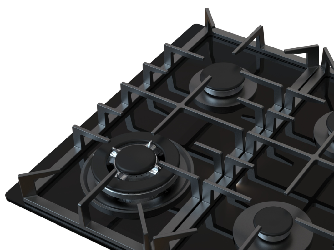 Univa 4 Burner Ceran Gas Hob with Battery Ignition - UGH640G.