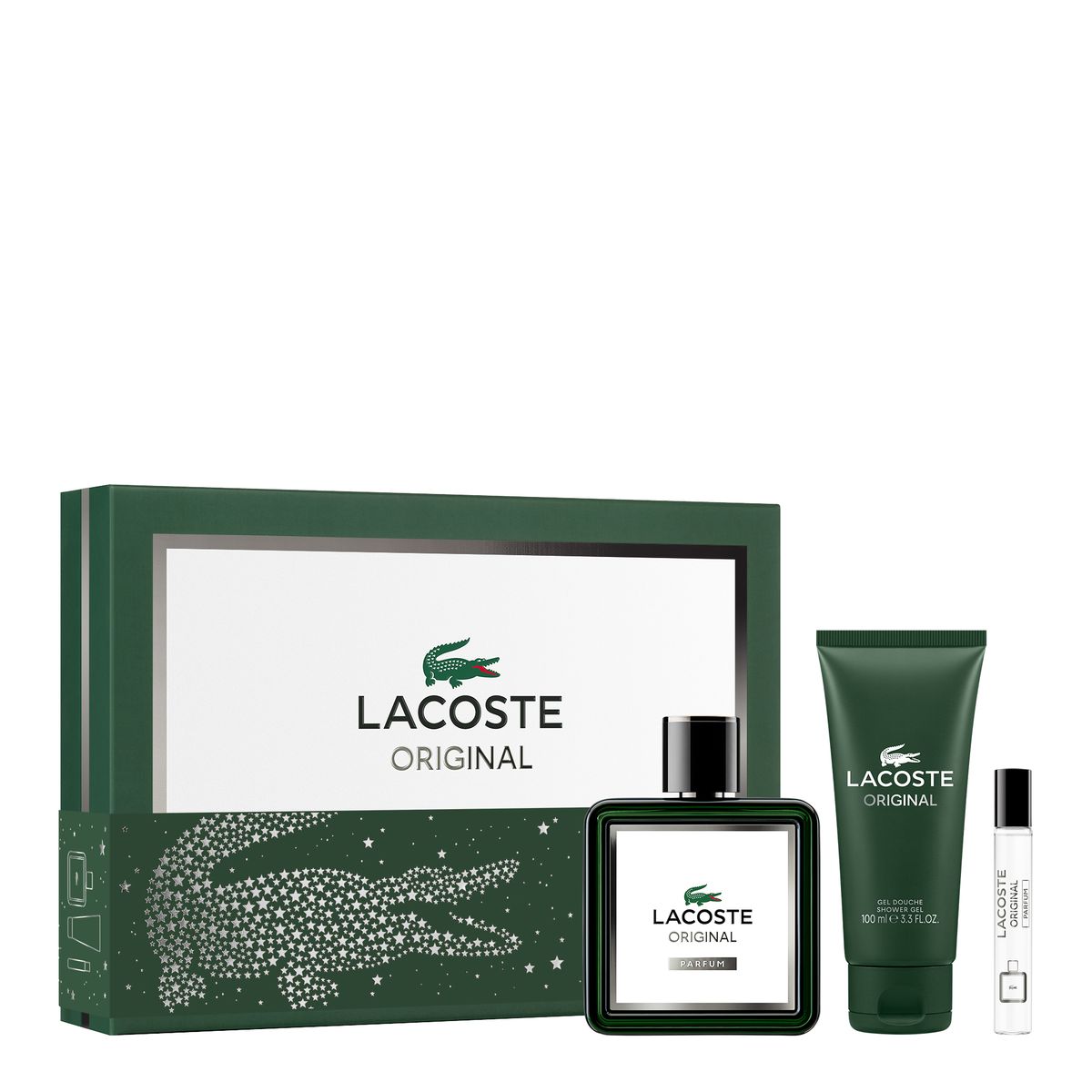 Lacoste ORIGINAL PARFUM Set 100ml+7,5ml Travel Spray +100ml Shower Gel