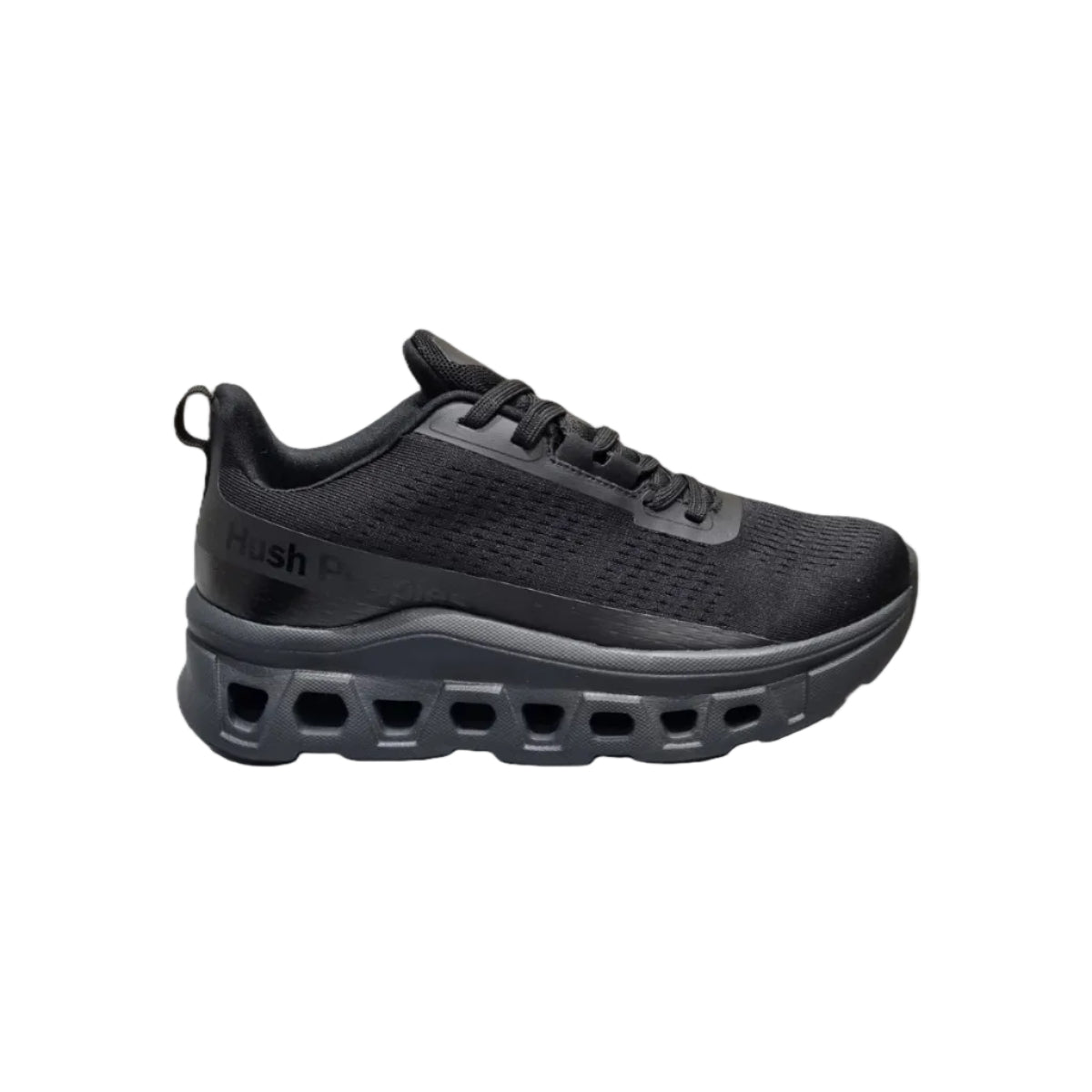 Hush Puppies Ladies Maxene Sneaker-Black HPL01354BKBK.