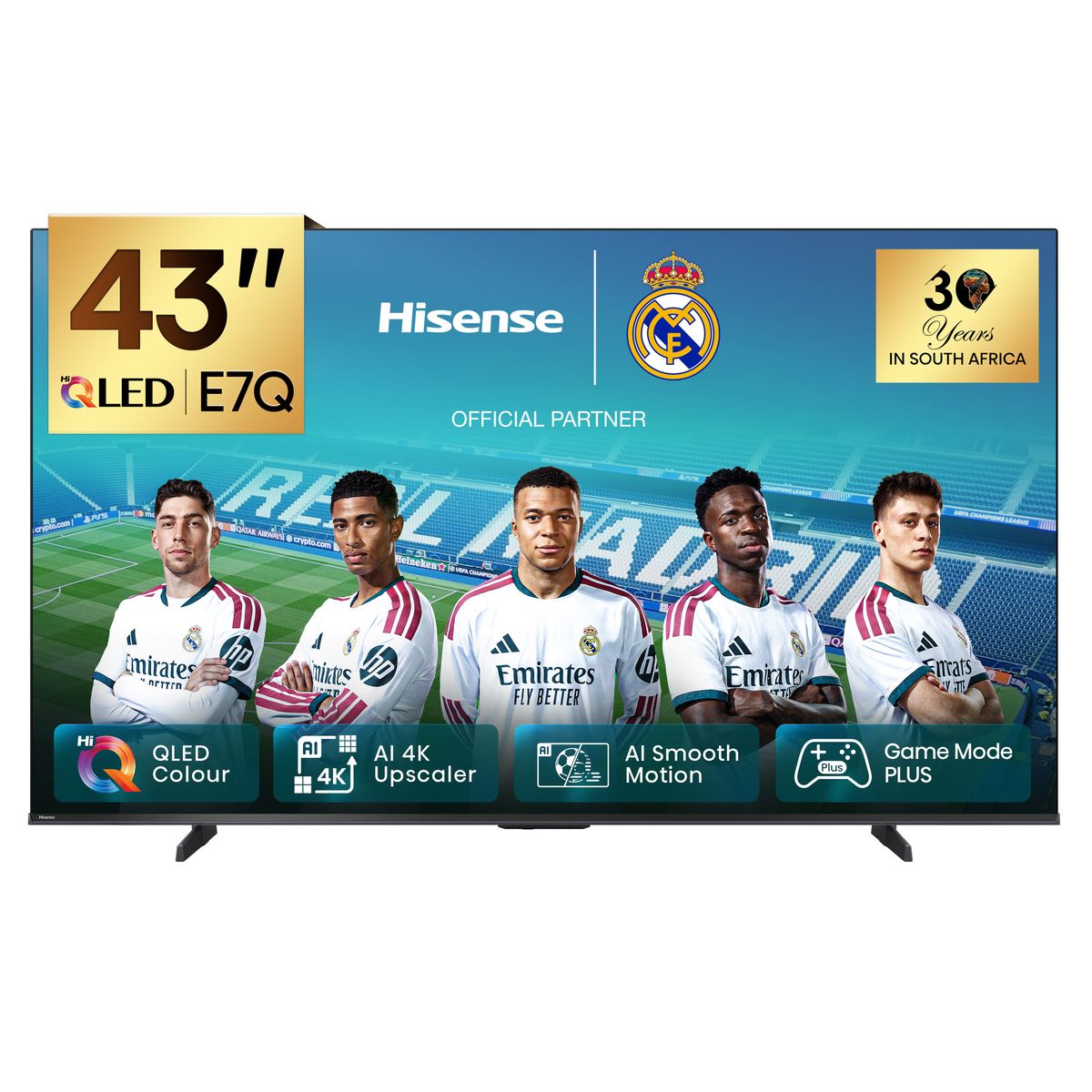 Hisense 43" E7Q QLED Smart TV with AI Upscaler, Dolby Atmos & Smooth Motion