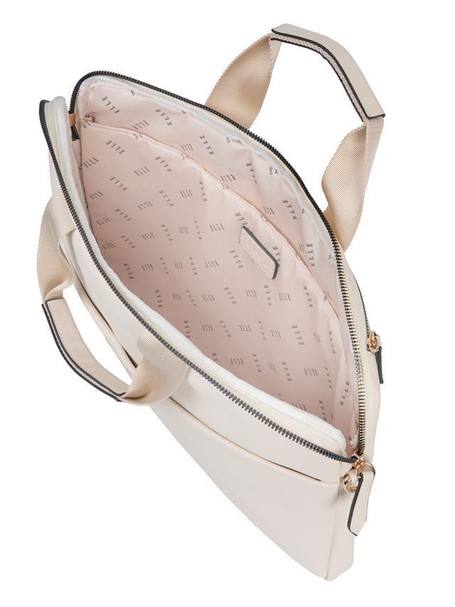 Elle  Slimline Laptop Bag Cream EL100821.