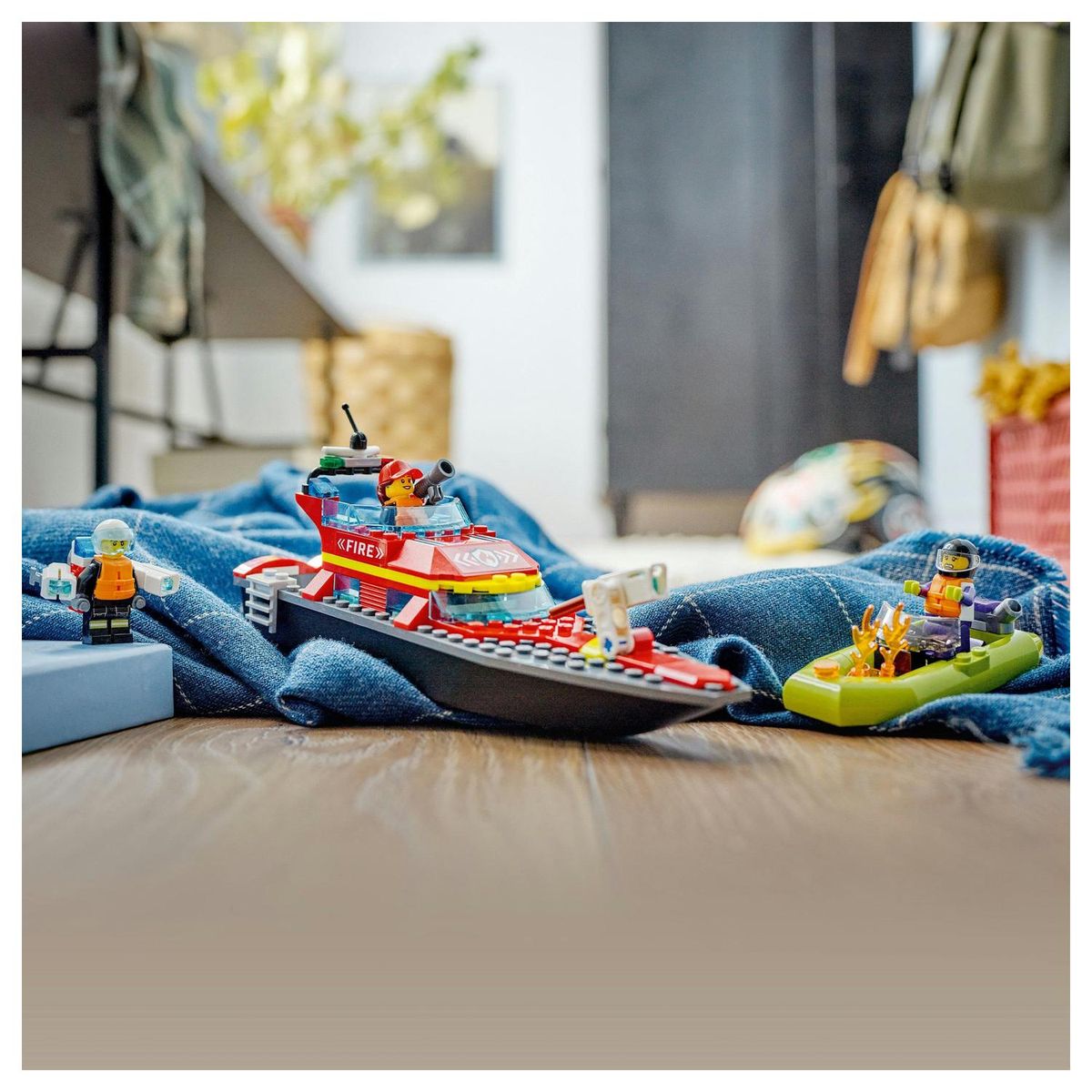 LEGO® City Fire Rescue Boat Building Toy Set 144 Pieces 60373