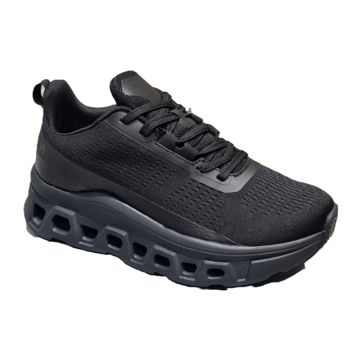 Hush Puppies Ladies Maxene Sneaker-Black HPL01354BKBK.