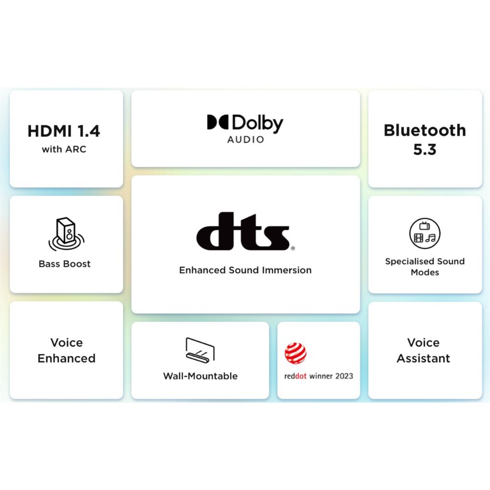 TCL 3.1CH Soundbar with Wireless Subwoofer S643W