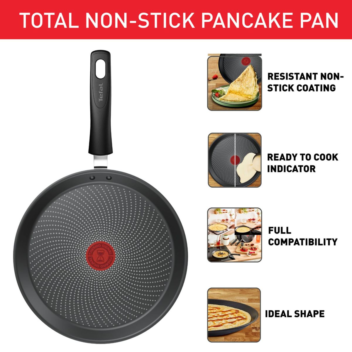 Tefal Total Performance Induction Pancake Pan 25 cm G1523844