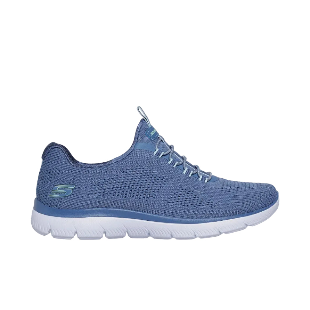 Skechers Women's Summits Soft Breeze Slate-Silver Blue 150276