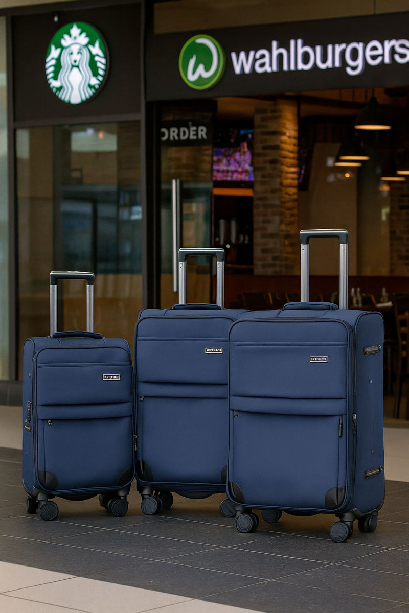 Evolution Antelope Nylon Trolley Case-Navy Blue