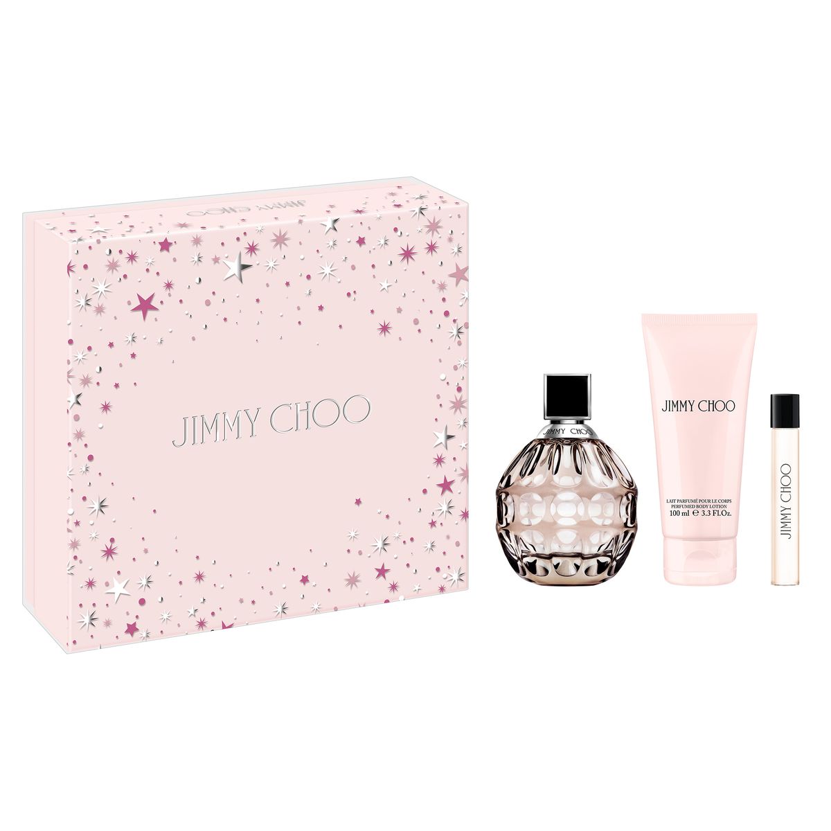 Jimmy Choo Edp Gift Set 100ml+Body lotion 100ml+ 7.5ml Travel Spray