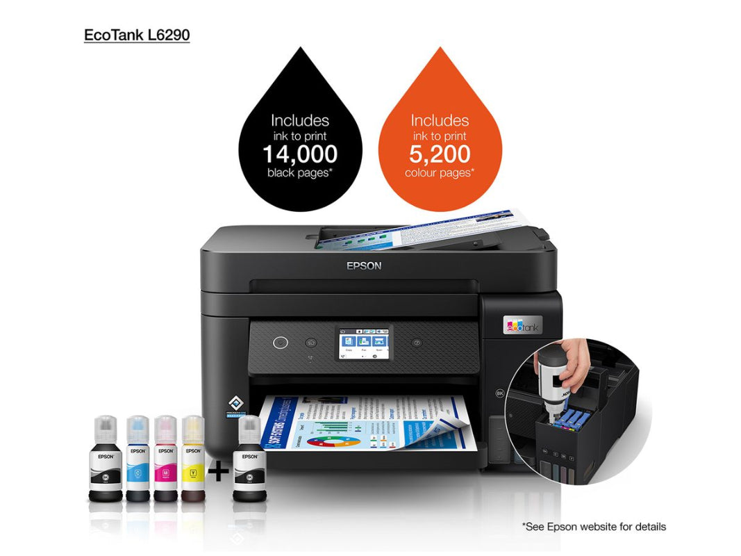 Epson L6290 EcoTank,A4,4IN1,WI-FI,ADF,Double sided Printing Printer.