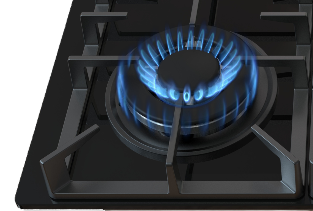 Univa 4 Burner Ceran Gas Hob with Battery Ignition - UGH640G