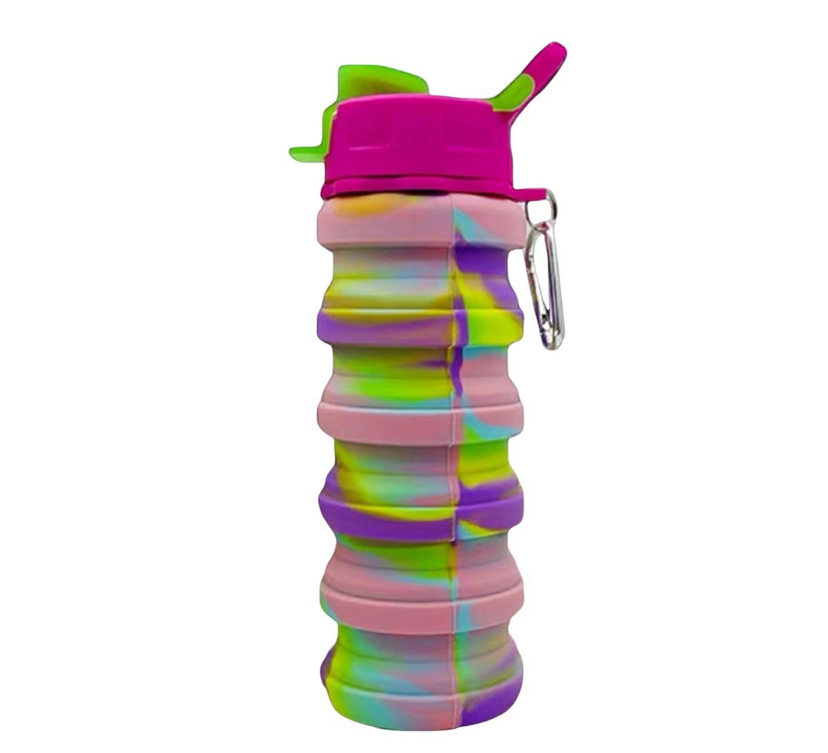 Collapsible Silicone Water Bottle 500ml Adjustable to 225ml